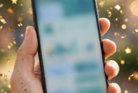 Hand holding a smartphone with confetti celebrating a bank account bonus without direct deposit