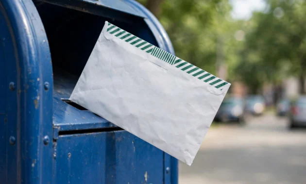 Mailing a certified dispute letter in a USPS mailbox