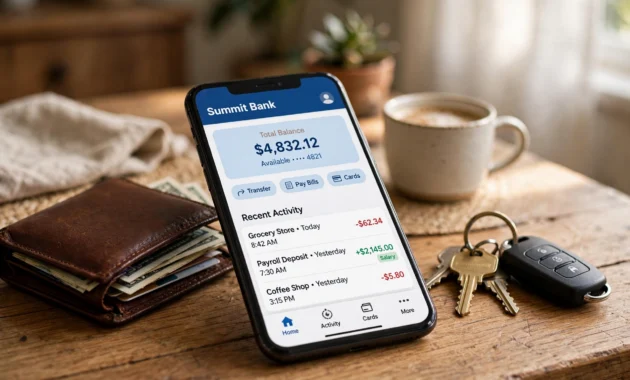 Managing a new US bank account with a mobile banking app
